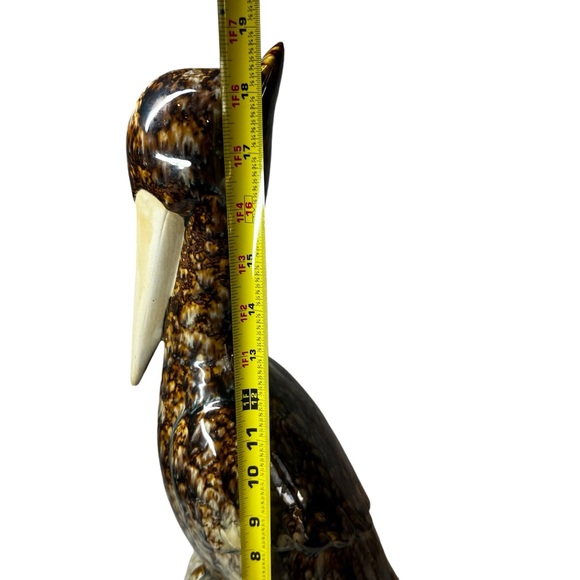 Ceramic Sitting Pelican Statue With Glaze - Picture 7 of 8